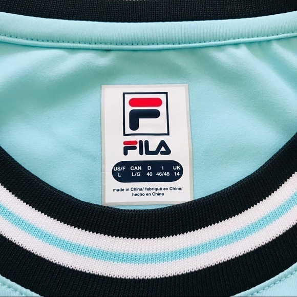 New! Fila Tennis Love Game Full Coverage Aqua Blue  UPF 50+ Tank Top - Picture 11 of 16